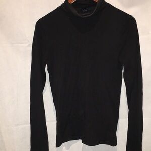 J Crew Lightweight Black Cotton Turtlr Neck Top | Size M